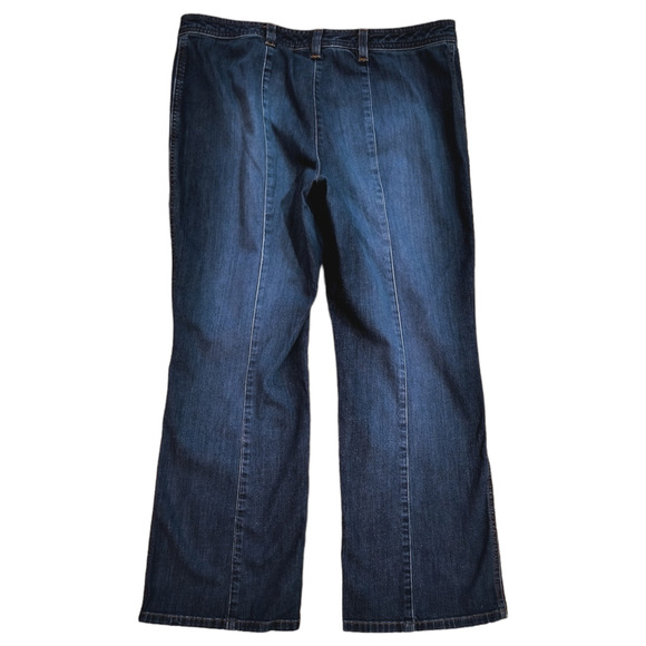 Talbots Petites Jeans Wmn's Sz 12P Stretch Denim Straight Leg Mid Rise Dark Wash - Picture 3 of 11